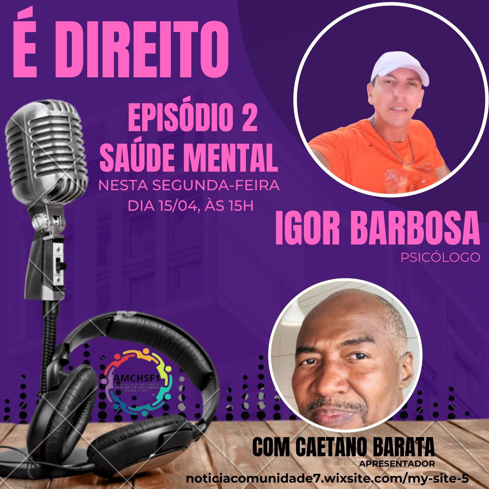 Podcast PodComunidade É Direito promove debate com Caetano Barata e PSi Igor Barbosa